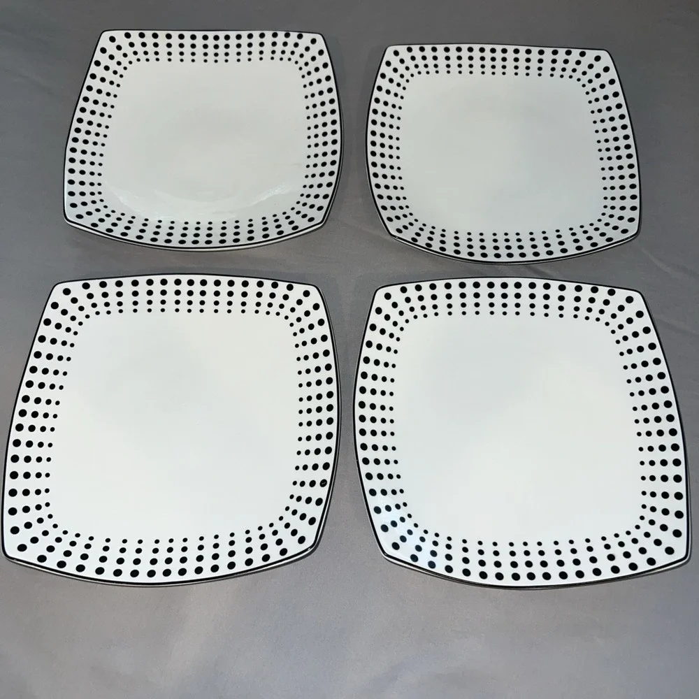 4 Dining Redesigned by Mikasa Cheers Square Salad Plates